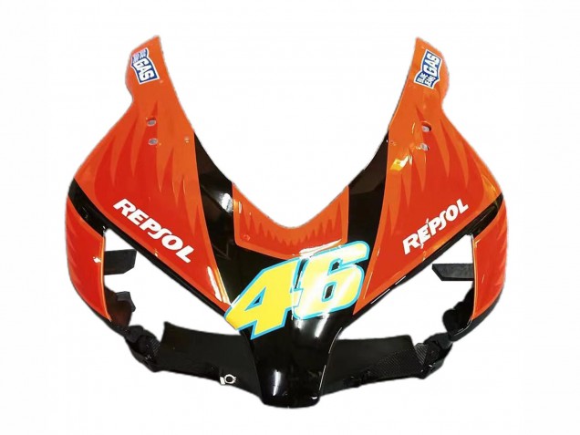 Lojas Carenagens Moto Honda CBR1000RR 2004-2005 - Amarelo Laranja Preto Brilhante Repsol Rossi 46