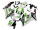 Lojas Carenagens Moto Honda CBR1000RR 2004-2005 - Branco Verde Preto Brilhante Hannspree 52