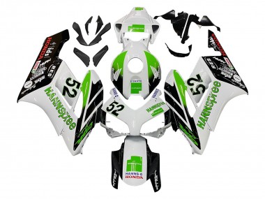 Lojas Carenagens Moto Honda CBR1000RR 2004-2005 - Branco Verde Preto Brilhante Hannspree 52