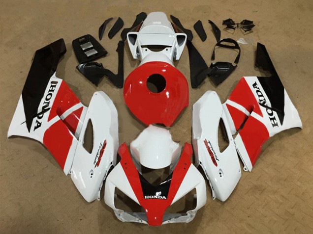 Lojas Carenagens Moto Honda CBR1000RR 2004-2005 - Branco Vermelho Preto Brilhante Fireblade