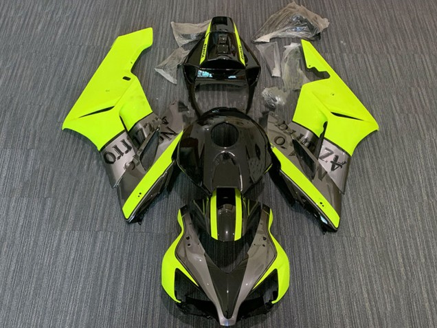Lojas Carenagens Moto Honda CBR1000RR 2004-2005 - Amarelo Cinzento Preto Brilhante Nastro Azzurro