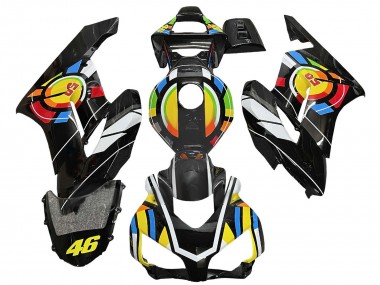 Lojas Carenagens Moto Honda CBR1000RR 2004-2005 - Amarelo Azul Vermelho Preto Brilhante Roda das Cores 46