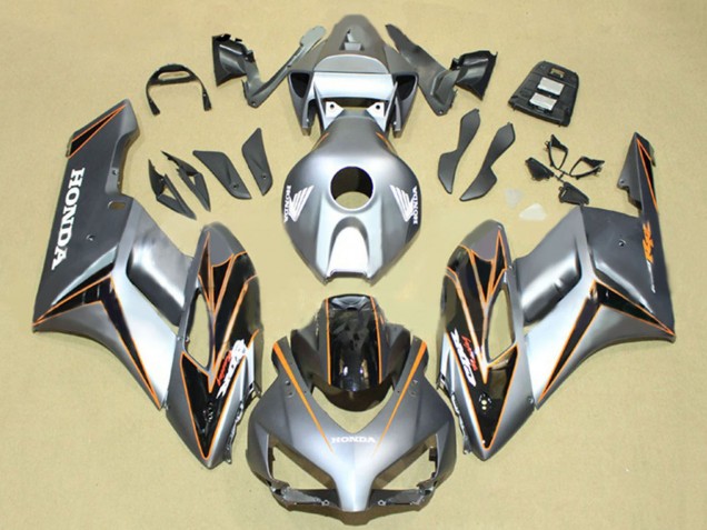 Lojas Carenagens Moto Honda CBR1000RR 2004-2005 - Prata Laranja Preto Brilhante Listra