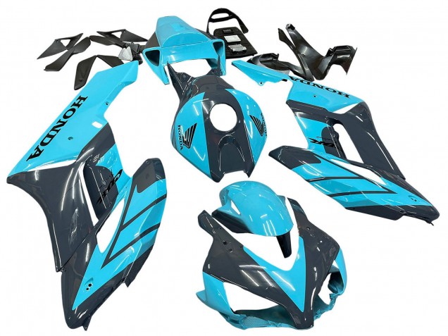Lojas Carenagens Moto Honda CBR1000RR 2004-2005 - Azul Claro Preto Brilhante