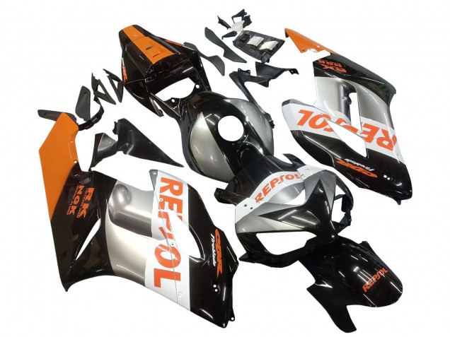 Lojas Carenagens Moto Honda CBR1000RR 2004-2005 - Laranja Prata Preto Brilhante Repsol