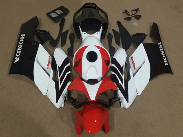 Lojas Carenagem Moto Honda CBR1000RR 2004-2005 - Branco Vermelho Preto Fosco