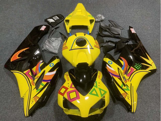 Lojas Carenagens Moto Honda CBR1000RR 2004-2005 - Amarelo Preto Brilhante Laranja