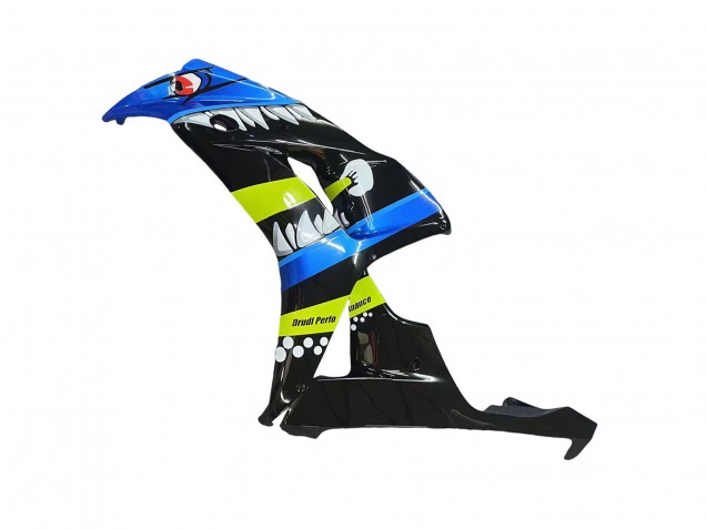 Lojas Carenagens Moto Honda CBR1000RR 2006-2007 - Azul Verde Fluorescente Preto Brilhante Tubarão 46