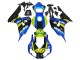 Lojas Carenagens Moto Honda CBR1000RR 2006-2007 - Azul Verde Fluorescente Preto Brilhante Tubarão 46