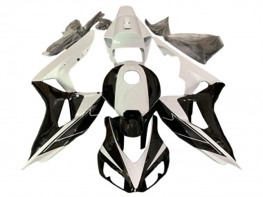 Lojas Carenagens Moto Honda CBR1000RR 2006-2007 - Branco Pérola Preto Brilhante