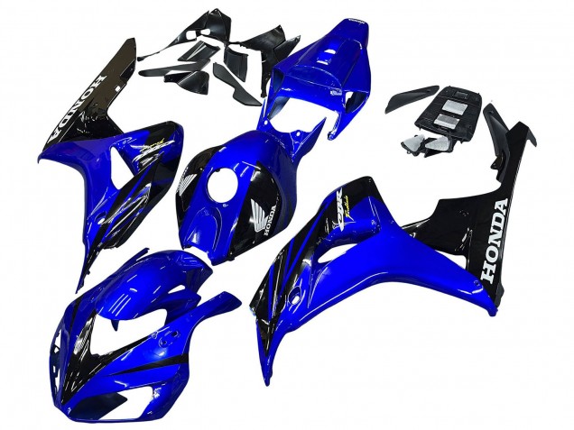 Lojas Carenagens Moto Honda CBR1000RR 2006-2007 - Azul Preto Brilhante