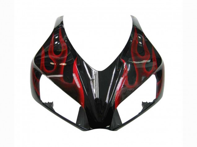 Lojas Carenagem Moto Honda CBR1000RR 2006-2007 - Preto Brilhante Vermelho Chama