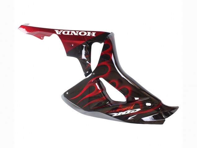 Lojas Carenagem Moto Honda CBR1000RR 2006-2007 - Preto Brilhante Vermelho Chama
