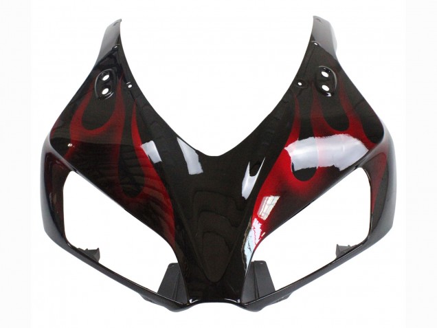 Lojas Carenagem Moto Honda CBR1000RR 2006-2007 - Preto Brilhante Vermelho Chama