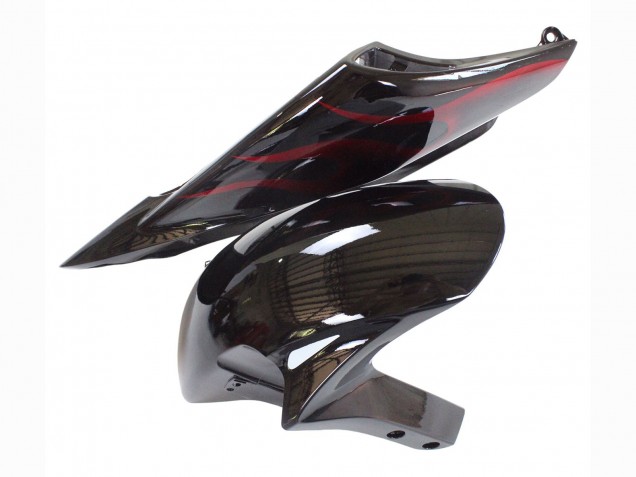 Lojas Carenagem Moto Honda CBR1000RR 2006-2007 - Preto Brilhante Vermelho Chama
