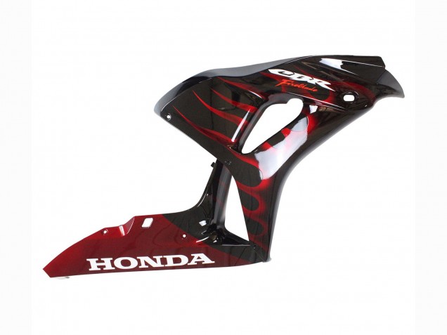 Lojas Carenagem Moto Honda CBR1000RR 2006-2007 - Preto Brilhante Vermelho Chama