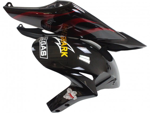 Lojas Carenagens Moto Honda CBR1000RR 2006-2007 - Preto Brilhante Amarelo Vermelho Chama