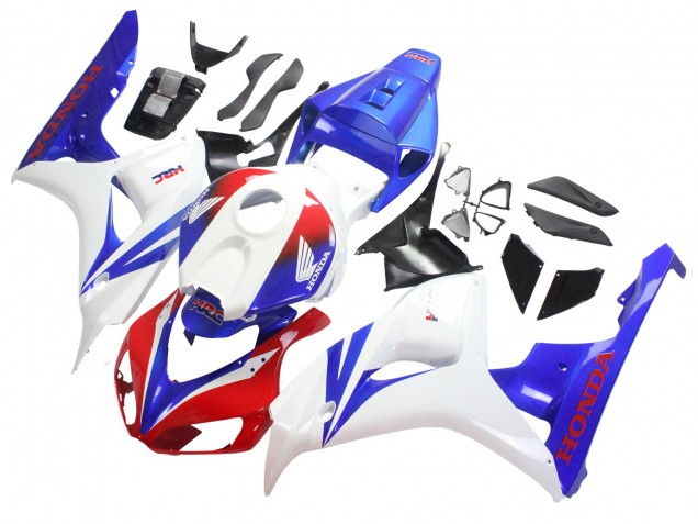 Lojas Carenagem Moto Honda CBR1000RR 2006-2007 - Branco Vermelho Azul HRC