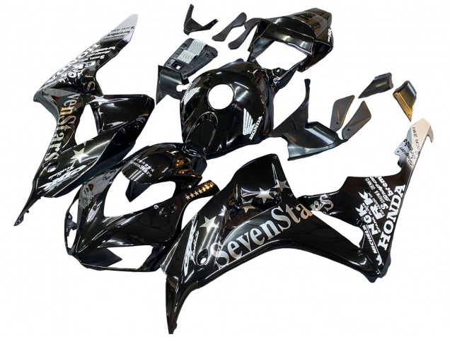 Lojas Carenagens Moto Honda CBR1000RR 2006-2007 - Preto Brilhante Ouro SevenStars