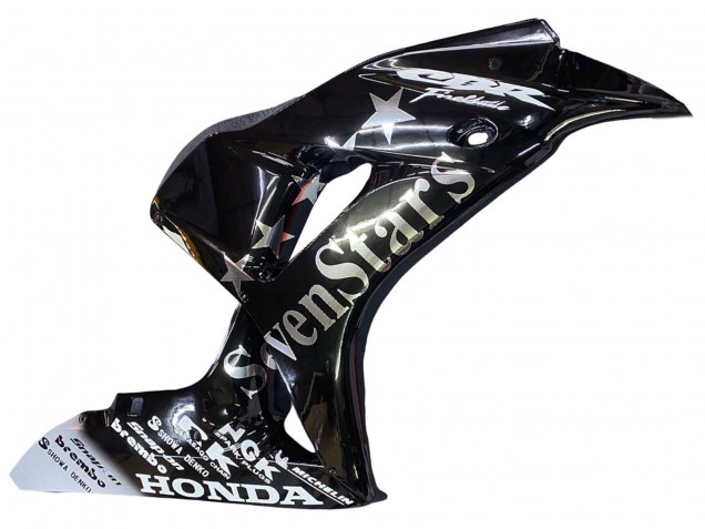 Lojas Carenagens Moto Honda CBR1000RR 2006-2007 - Preto Brilhante Ouro SevenStars