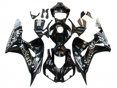 Lojas Carenagens Moto Honda CBR1000RR 2006-2007 - Preto Brilhante Ouro SevenStars