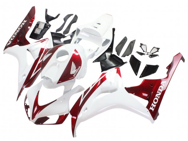 Lojas Carenagens Moto Honda CBR1000RR 2006-2007 - Branco Vermelho