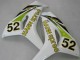 Lojas Carenagens Moto Honda CBR1000RR 2006-2007 - Branco Verde Preto Brilhante Hannspree 52