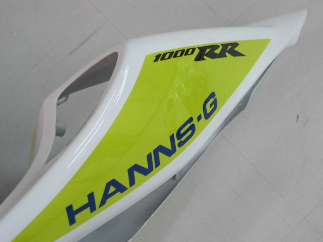 Lojas Carenagens Moto Honda CBR1000RR 2006-2007 - Branco Verde Preto Brilhante Hannspree 52
