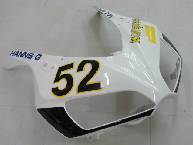 Lojas Carenagens Moto Honda CBR1000RR 2006-2007 - Branco Verde Preto Brilhante Hannspree 52