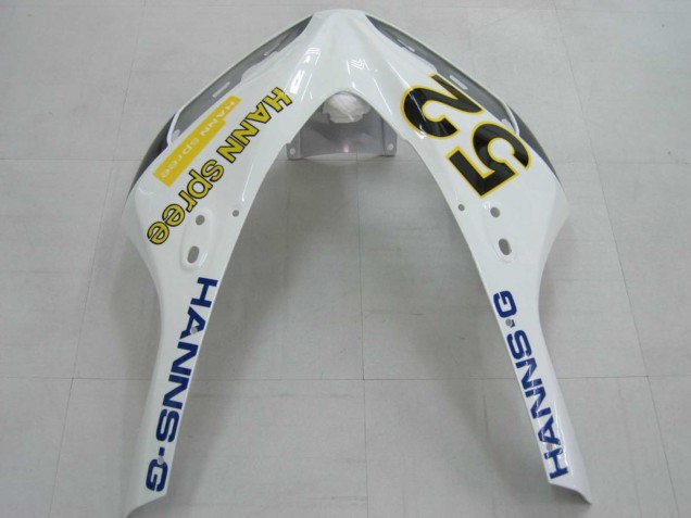 Lojas Carenagens Moto Honda CBR1000RR 2006-2007 - Branco Verde Preto Brilhante Hannspree 52