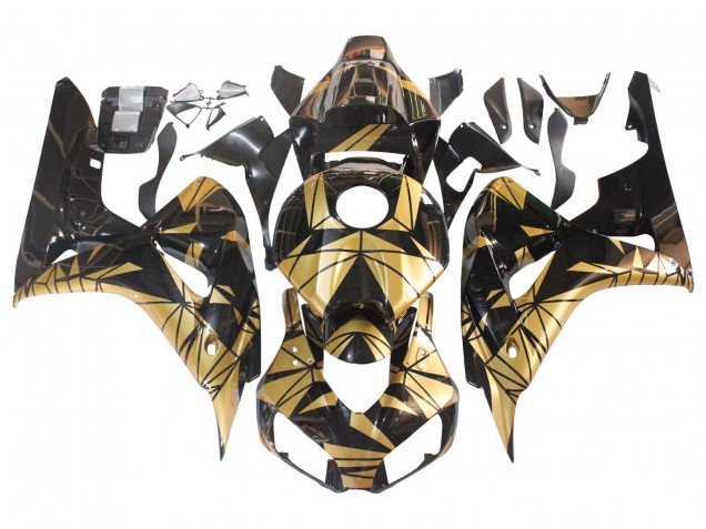 Lojas Carenagens Moto Honda CBR1000RR 2006-2007 - Ouro Preto Brilhante