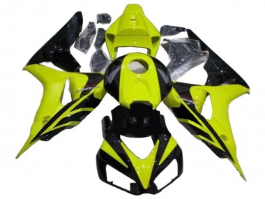 Lojas Carenagens Moto Honda CBR1000RR 2006-2007 - Verde Preto Brilhante Geometric