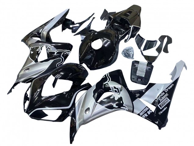 Lojas Carenagens Moto Honda CBR1000RR 2006-2007 - Prata Preto Brilhante Red Bull