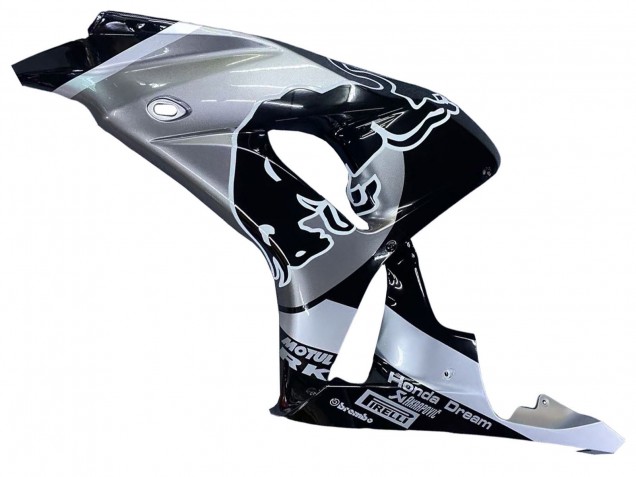 Lojas Carenagens Moto Honda CBR1000RR 2006-2007 - Prata Preto Brilhante Red Bull