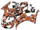 Lojas Carenagens Moto Honda CBR1000RR 2006-2007 - Preto Laranja Prata Camouflage