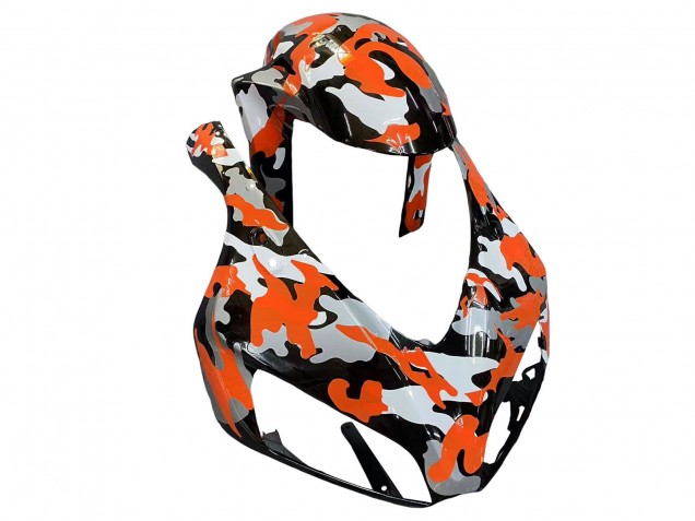 Lojas Carenagens Moto Honda CBR1000RR 2006-2007 - Preto Laranja Prata Camouflage