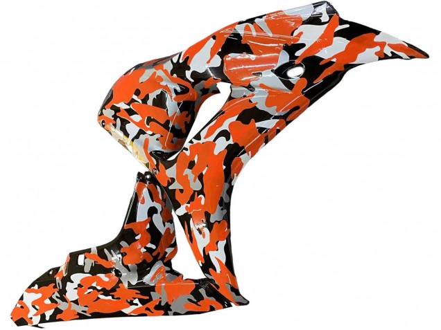 Lojas Carenagens Moto Honda CBR1000RR 2006-2007 - Preto Laranja Prata Camouflage