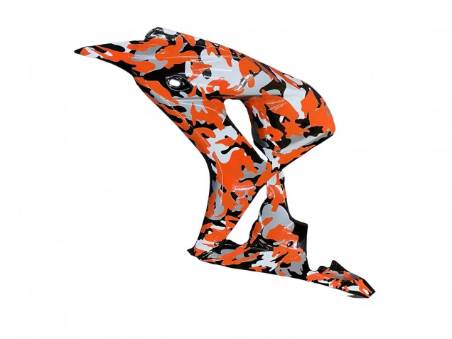 Lojas Carenagens Moto Honda CBR1000RR 2006-2007 - Preto Laranja Prata Camouflage