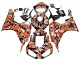 Lojas Carenagens Moto Honda CBR1000RR 2006-2007 - Preto Laranja Prata Camouflage