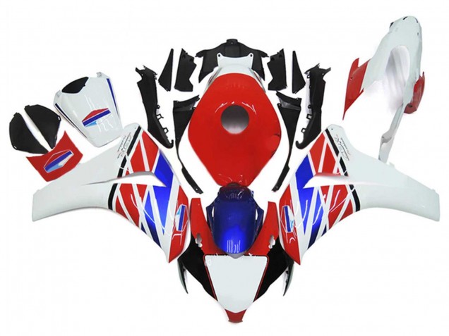Lojas Carenagens Moto Honda CBR1000RR 2006-2007 - Branco Vermelho Azul