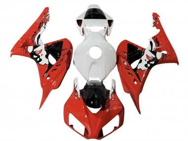 Lojas Carenagens Moto Honda CBR1000RR 2006-2007 - Branco Vermelho Preto Brilhante