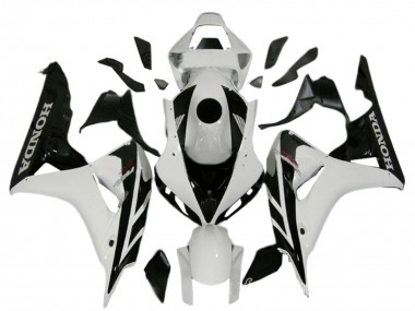 Lojas Kits Carenagem Moto Honda CBR1000RR 2006-2007 - Branco Preto Brilhante