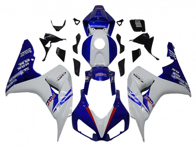Lojas Carenagens Moto Honda CBR1000RR 2006-2007 - Branco Vermelho Azul HRC