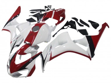 Lojas Kits Carenagem Moto Honda CBR1000RR 2006-2007 - Branco Vermelho Preto Brilhante