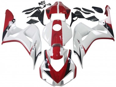 Lojas Kits Carenagem Moto Honda CBR1000RR 2006-2007 - Branco Vermelho Preto Brilhante