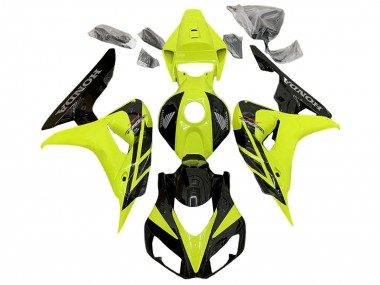 Lojas Carenagens Moto Honda CBR1000RR 2006-2007 - Amarelo Preto Brilhante