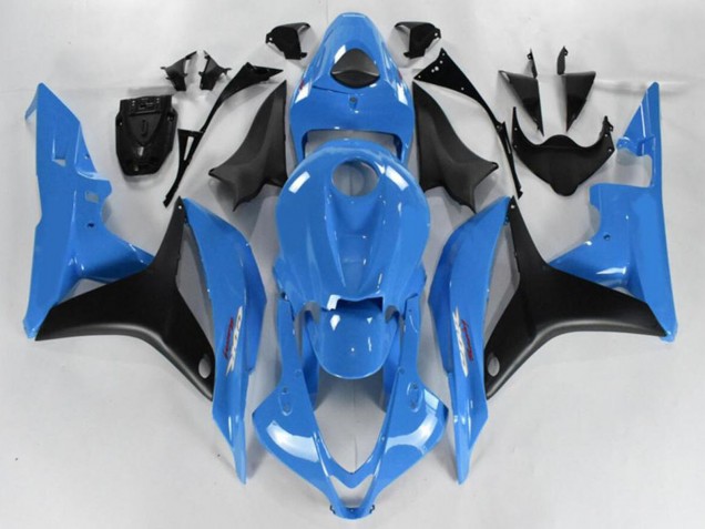 Lojas Carenagem Moto Honda CBR600RR 2007-2008 - Azul Claro Preto Brilhante