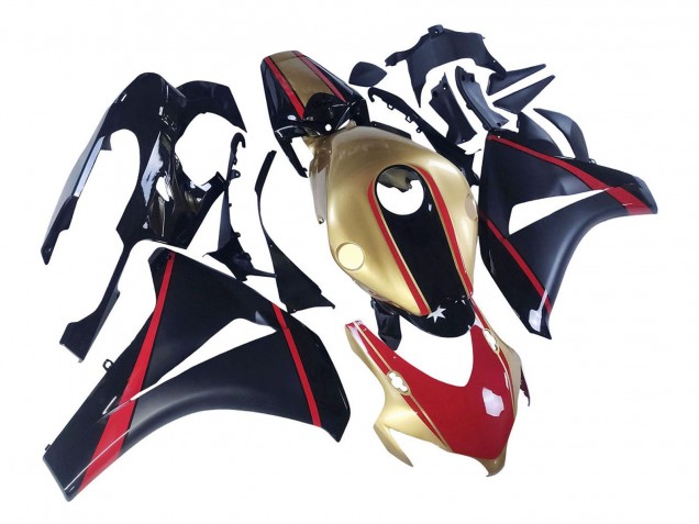 Lojas Carenagens Moto Honda CBR1000RR 2008-2011 - Ouro Vermelho Preto Brilhante