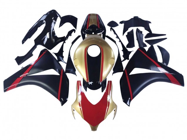 Lojas Carenagens Moto Honda CBR1000RR 2008-2011 - Ouro Vermelho Preto Brilhante