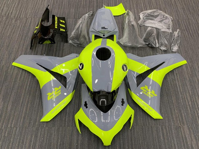Lojas Carenagens Moto Honda CBR1000RR 2008-2011 - Nardo Cinzento Verde Fluorescente